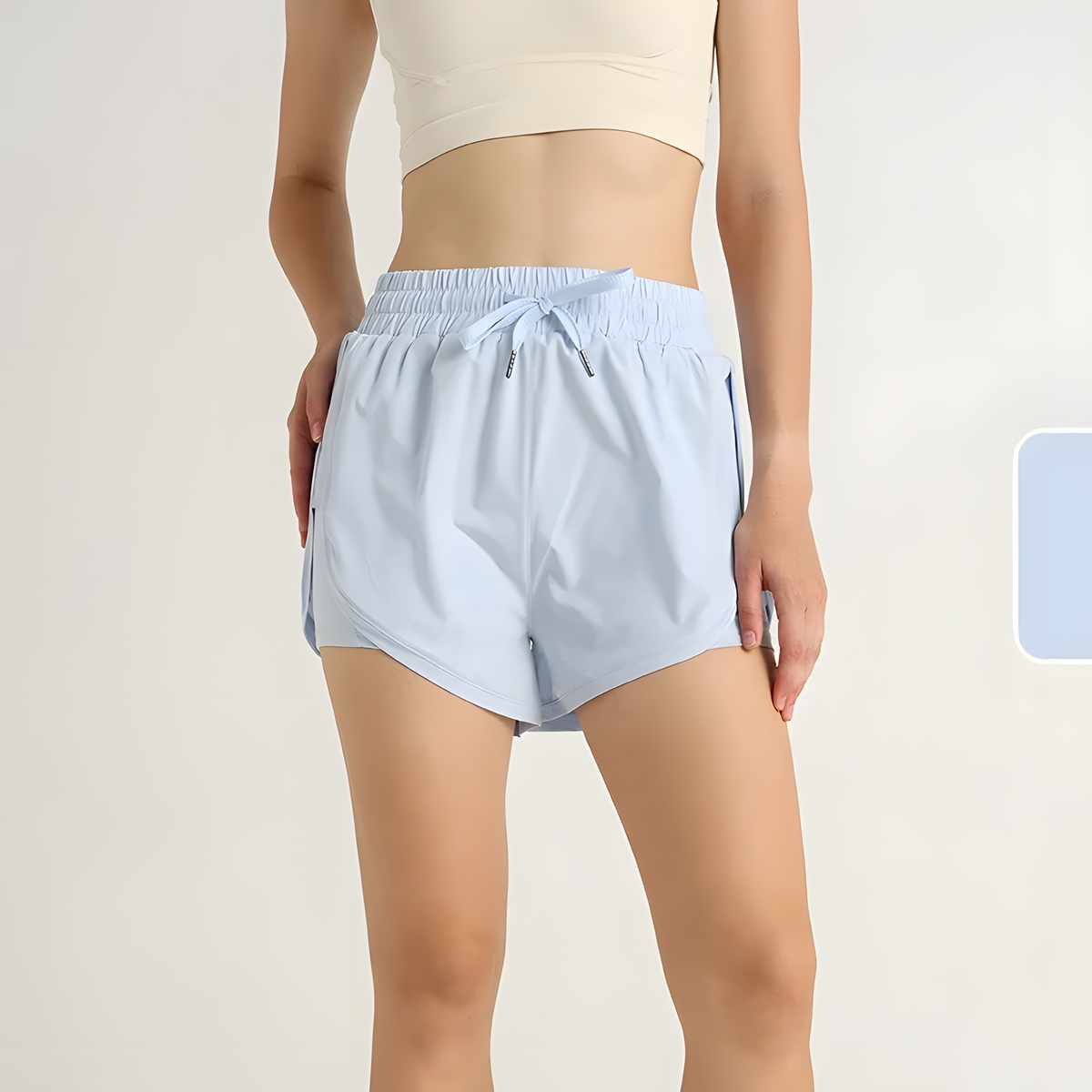 High Waist Three Quarter Workout Shorts